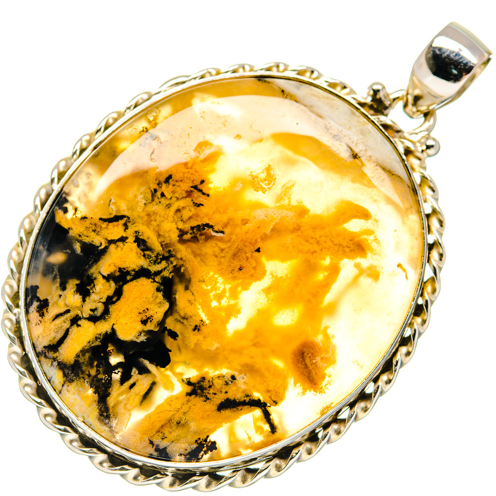 Plume Agate Pendants handcrafted by Ana Silver Co - PD20362