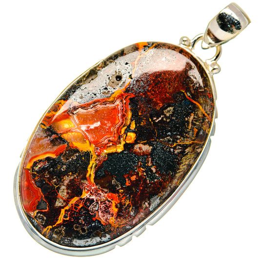 Crazy Lace Agate Pendants handcrafted by Ana Silver Co - PD20389