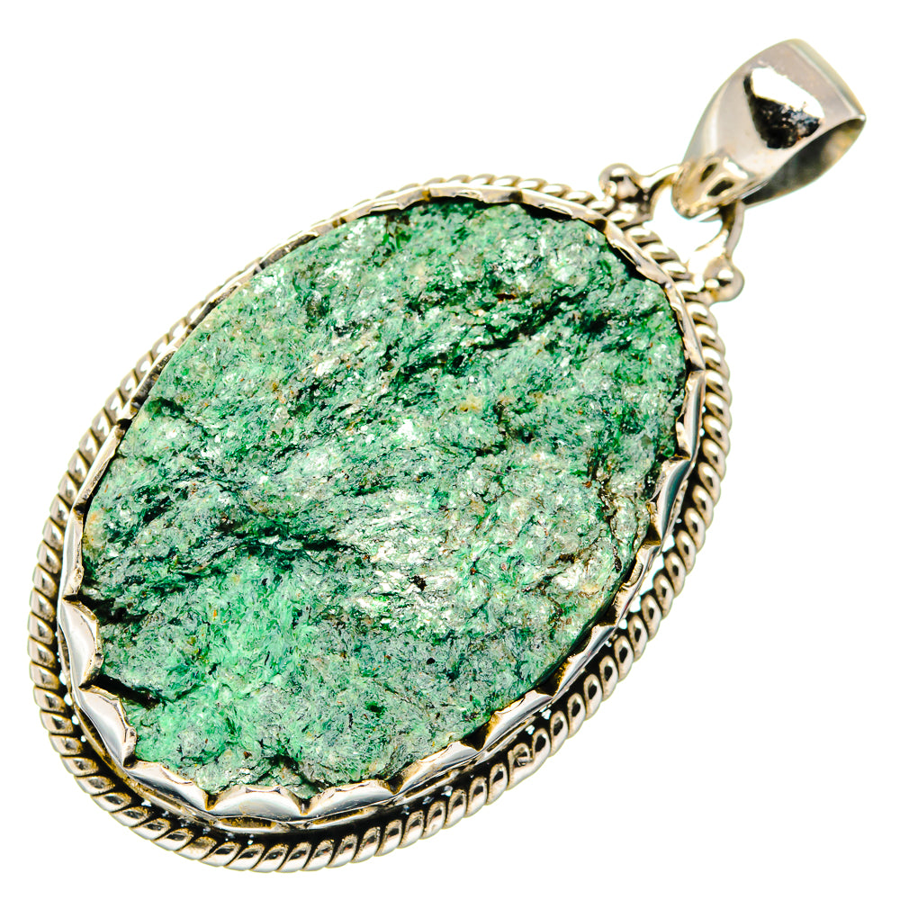 Green Fuchsite Pendants handcrafted by Ana Silver Co - PD20395