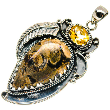 Turritella Agate Pendants handcrafted by Ana Silver Co - PD20396