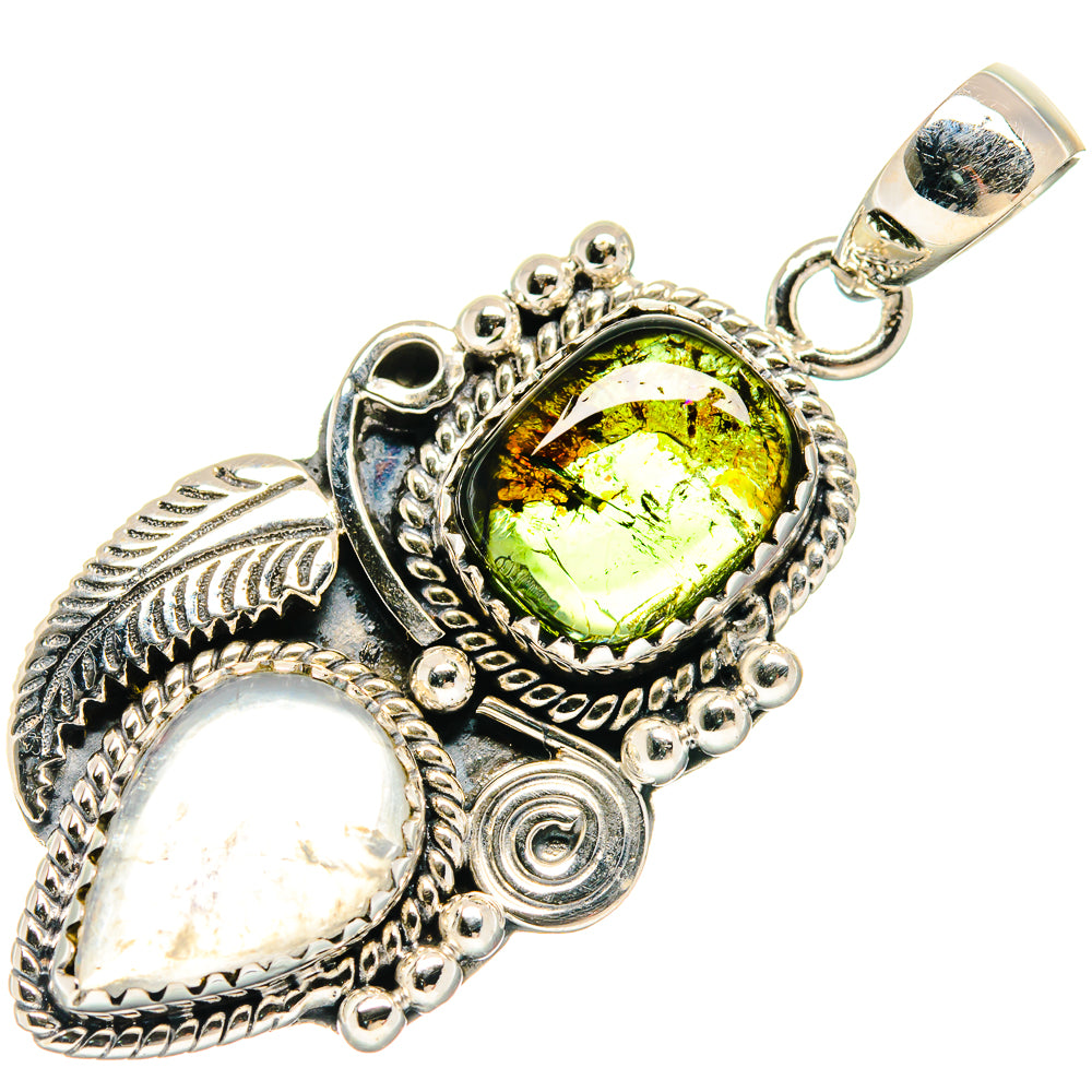 Rainbow Moonstone Pendants handcrafted by Ana Silver Co - PD20407