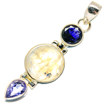 Rainbow Moonstone Pendants handcrafted by Ana Silver Co - PD20423