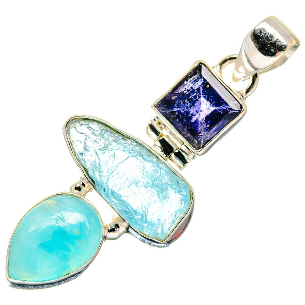 Aquamarine Pendants handcrafted by Ana Silver Co - PD20426