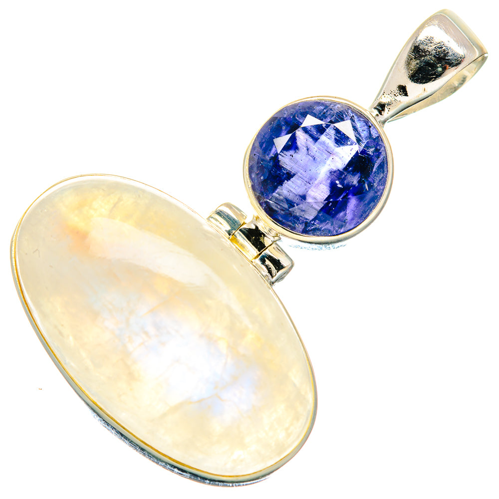 Rainbow Moonstone Pendants handcrafted by Ana Silver Co - PD20427