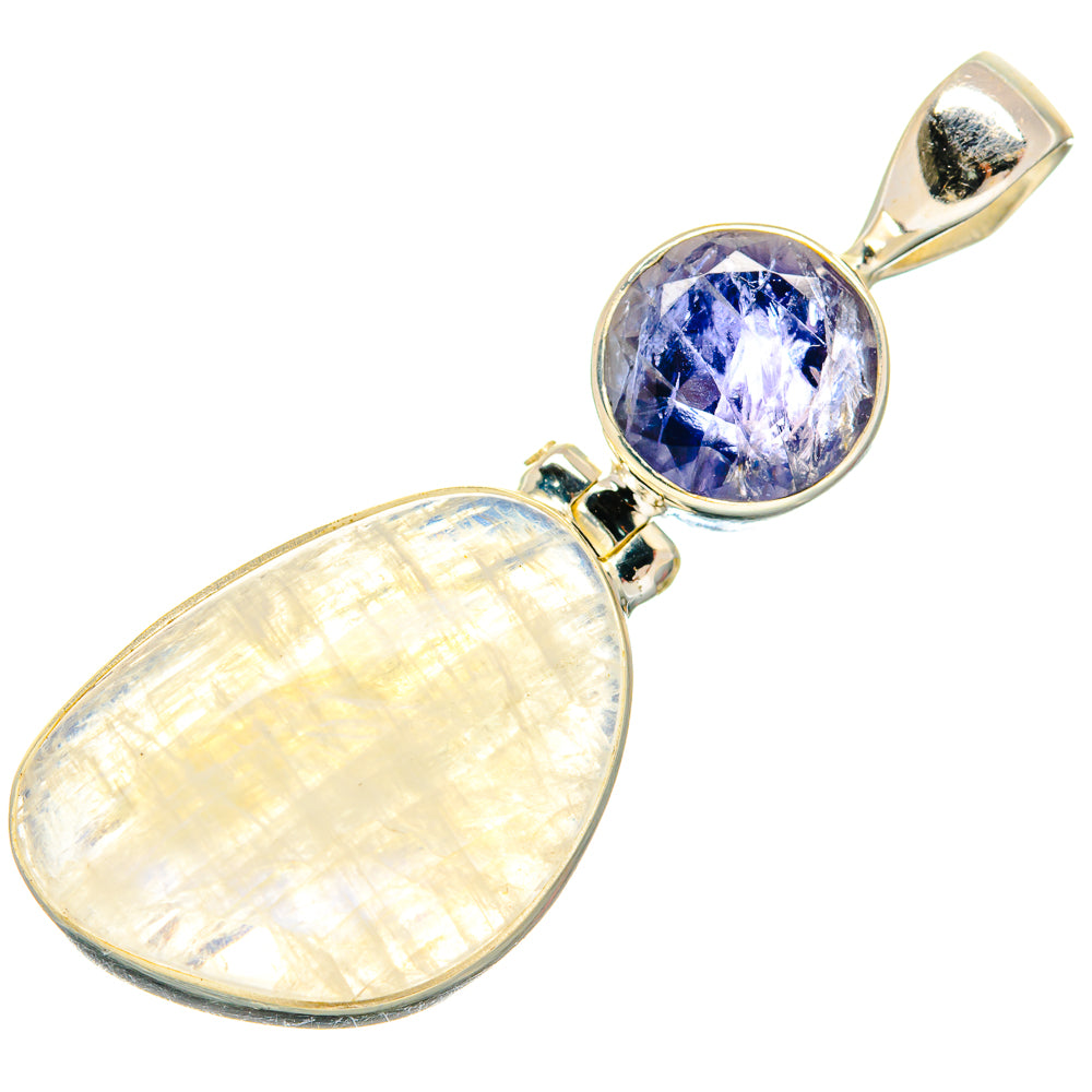 Rainbow Moonstone Pendants handcrafted by Ana Silver Co - PD20428