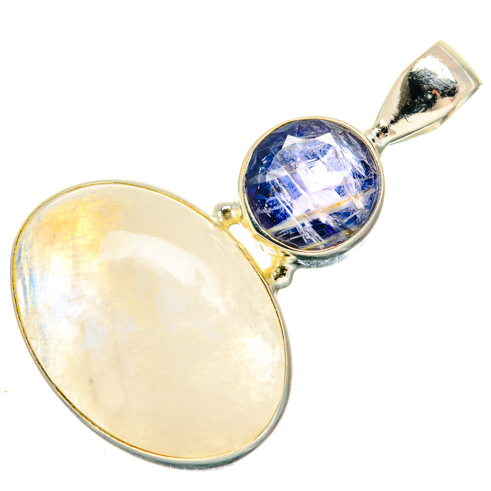 Rainbow Moonstone Pendants handcrafted by Ana Silver Co - PD20431