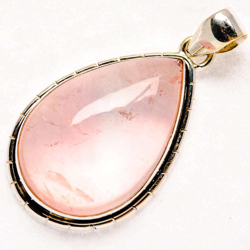 Rose Quartz Pendants handcrafted by Ana Silver Co - PD20458