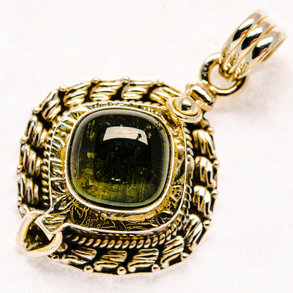 Green Tourmaline Pendants handcrafted by Ana Silver Co - PD20468
