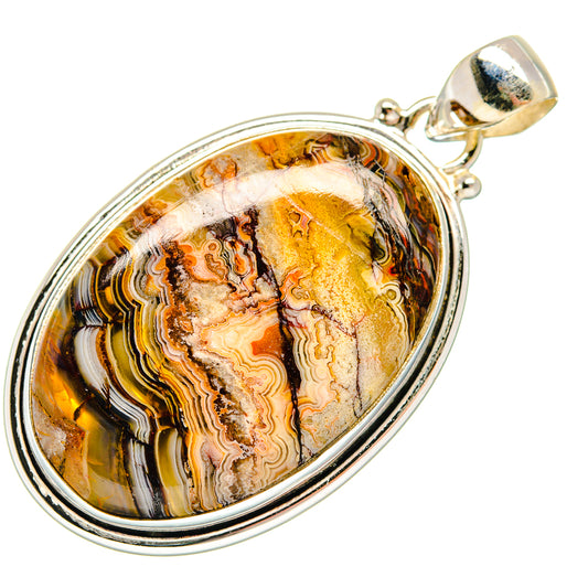 Crazy Lace Agate Pendants handcrafted by Ana Silver Co - PD20479