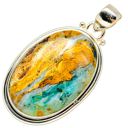 Peruvian Opal Pendants handcrafted by Ana Silver Co - PD20480
