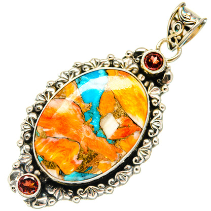Spiny Oyster Turquoise Pendants handcrafted by Ana Silver Co - PD20490