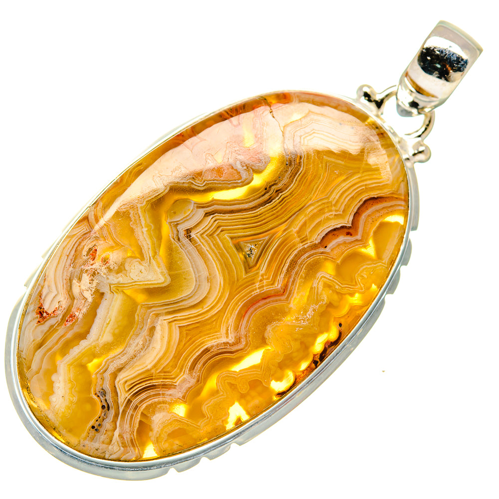 Laguna Lace Agate Pendants handcrafted by Ana Silver Co - PD20536