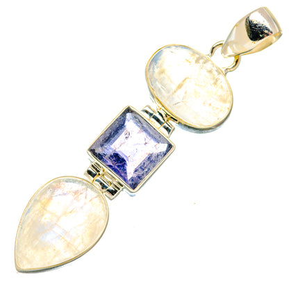 Rainbow Moonstone Pendants handcrafted by Ana Silver Co - PD20542