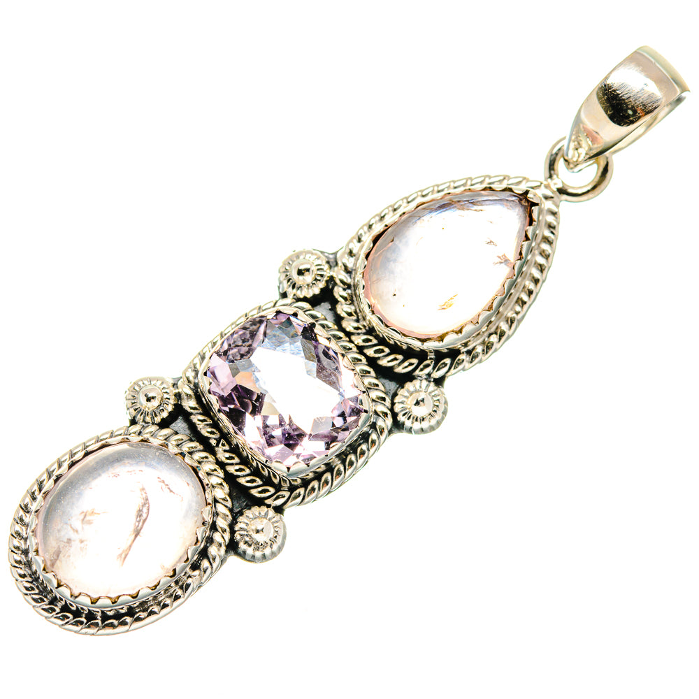 Rose Quartz Pendants handcrafted by Ana Silver Co - PD20553
