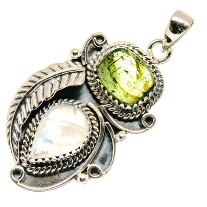 Rainbow Moonstone Pendants handcrafted by Ana Silver Co - PD20564
