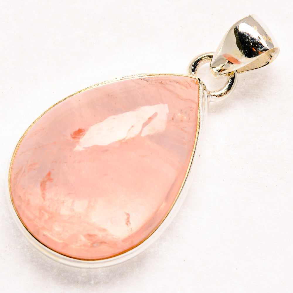 Rose Quartz Pendants handcrafted by Ana Silver Co - PD20595 - Photo 2