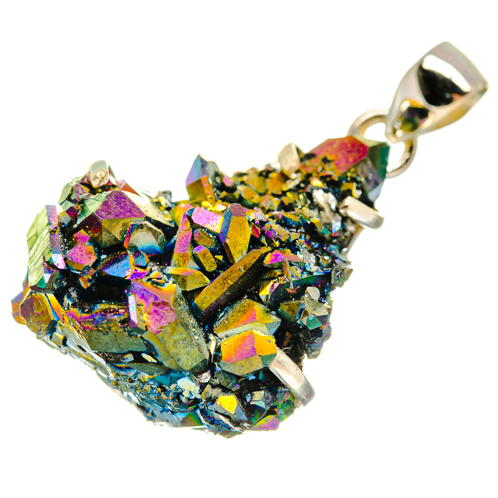 Titanium Sunshine Druzy Pendants handcrafted by Ana Silver Co - PD20601 - Photo 2