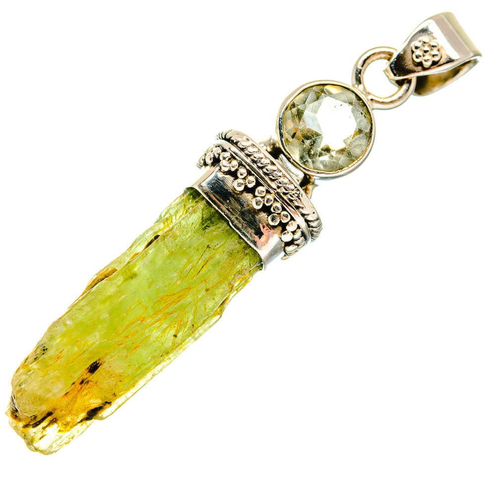 Green Tourmaline Pendants handcrafted by Ana Silver Co - PD20609