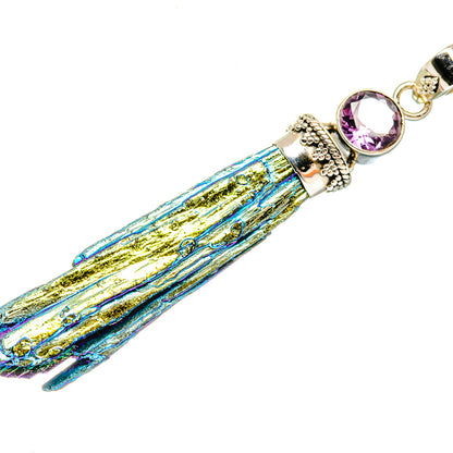 Titanium Sunshine Druzy Pendants handcrafted by Ana Silver Co - PD20611