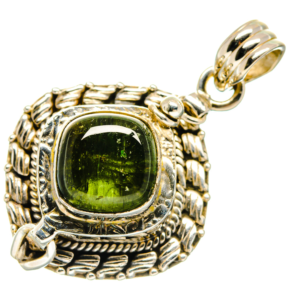 Green Tourmaline Pendants handcrafted by Ana Silver Co - PD20622