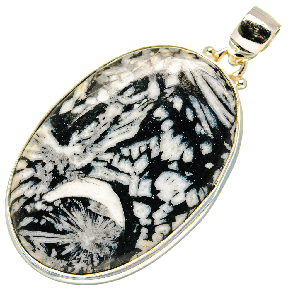 Chrysanthemum Stone Pendants handcrafted by Ana Silver Co - PD20655