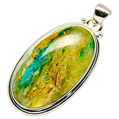 Peruvian Opal Pendants handcrafted by Ana Silver Co - PD20660