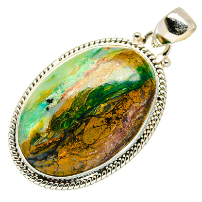 Peruvian Opal Pendants handcrafted by Ana Silver Co - PD20665