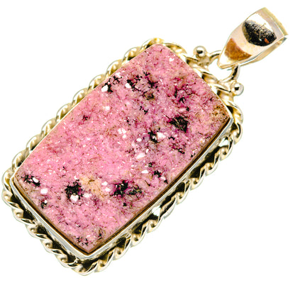 Cobalto Calcite Druzy Pendants handcrafted by Ana Silver Co - PD20681