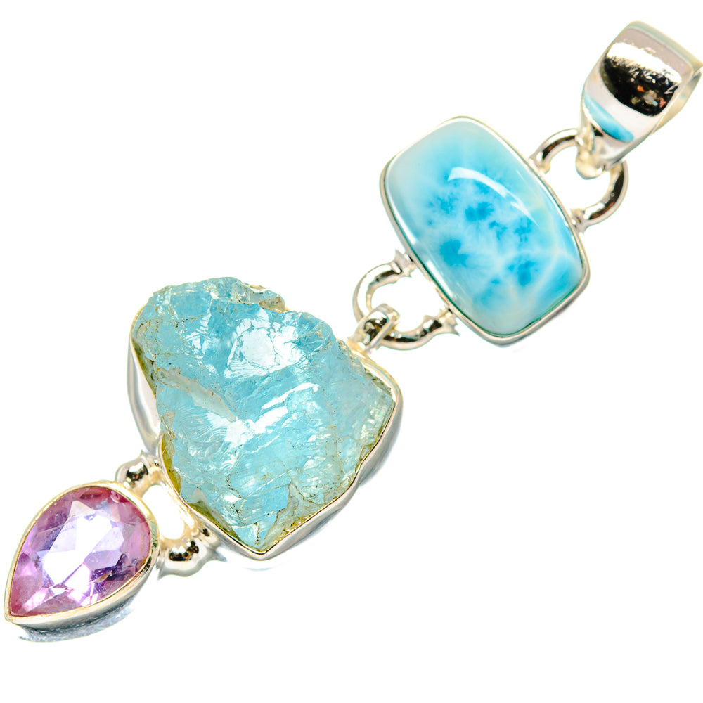 Aquamarine Pendants handcrafted by Ana Silver Co - PD20696