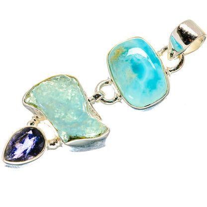 Aquamarine Pendants handcrafted by Ana Silver Co - PD20697