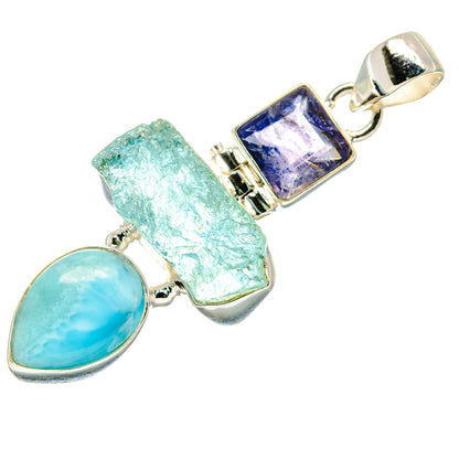 Aquamarine Pendants handcrafted by Ana Silver Co - PD20698