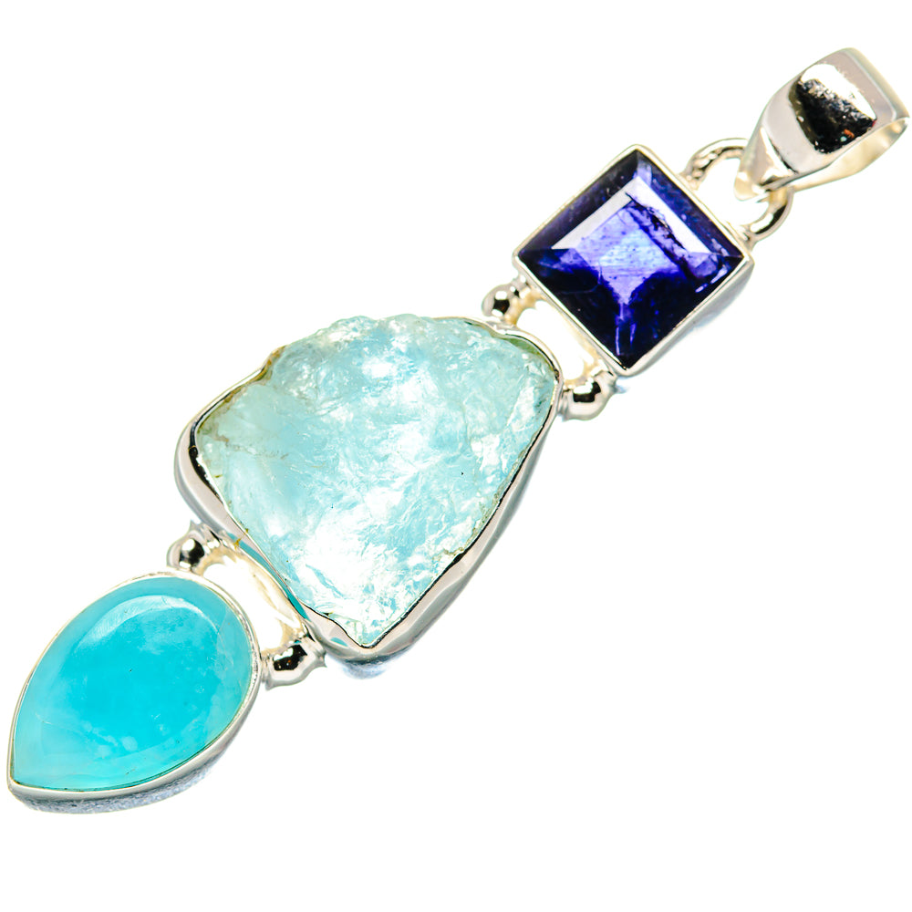 Aquamarine Pendants handcrafted by Ana Silver Co - PD20699