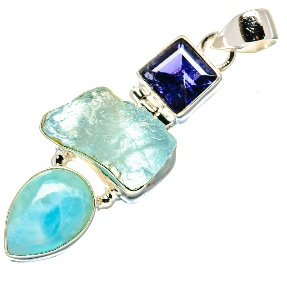 Aquamarine Pendants handcrafted by Ana Silver Co - PD20701