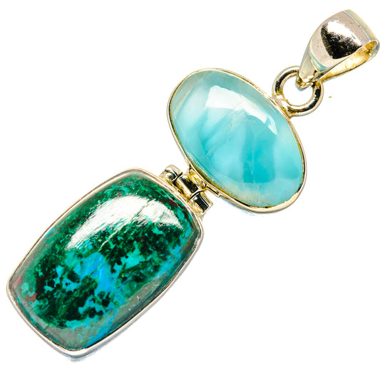 Chrysocolla Pendants handcrafted by Ana Silver Co - PD20704