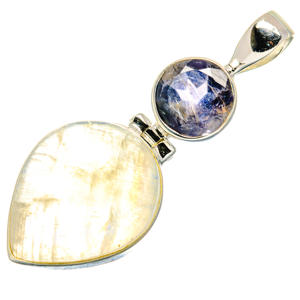 Rainbow Moonstone Pendants handcrafted by Ana Silver Co - PD20710