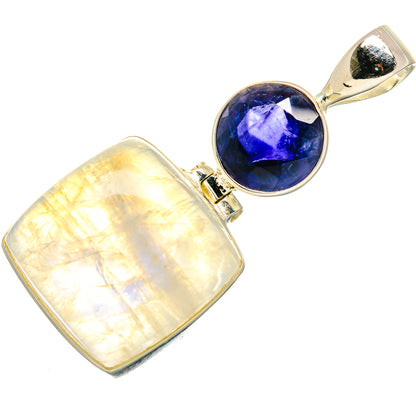 Rainbow Moonstone Pendants handcrafted by Ana Silver Co - PD20711