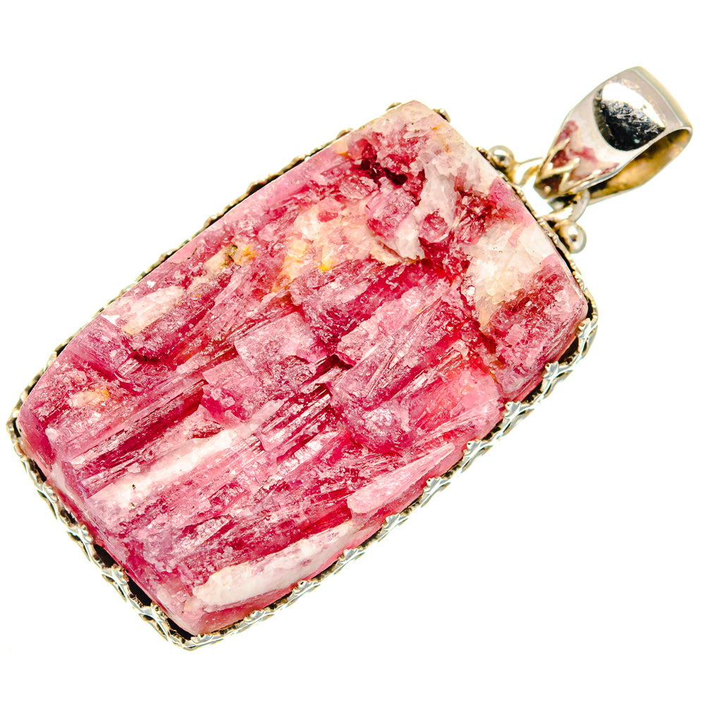 Pink Tourmaline In Quartz Pendants handcrafted by Ana Silver Co - PD20717