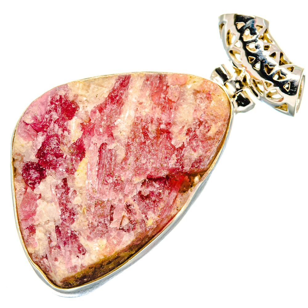Pink Tourmaline In Quartz Pendants handcrafted by Ana Silver Co - PD20718