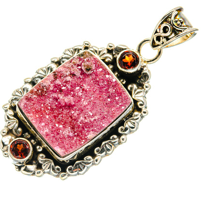 Cobalto Calcite Druzy Pendants handcrafted by Ana Silver Co - PD20733