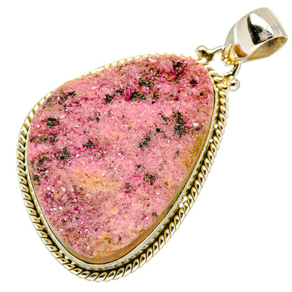 Cobalto Calcite Druzy Pendants handcrafted by Ana Silver Co - PD20734 - Photo 2