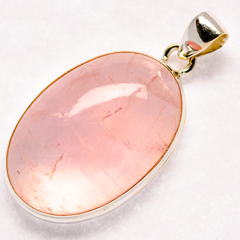 Rose Quartz Pendants handcrafted by Ana Silver Co - PD20737