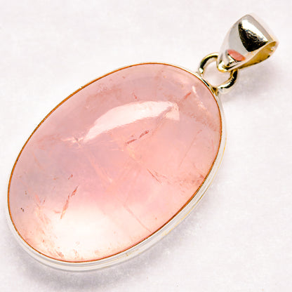 Rose Quartz Pendants handcrafted by Ana Silver Co - PD20737