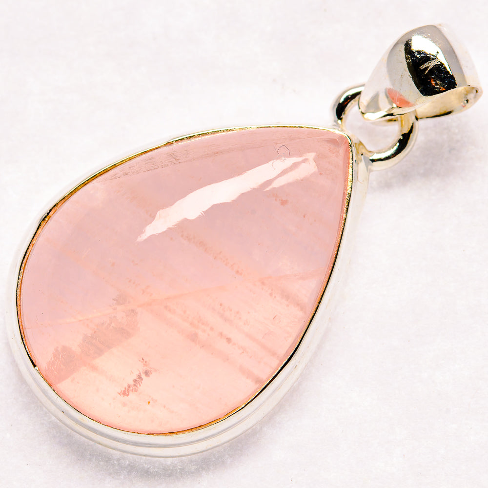 Rose Quartz Pendants handcrafted by Ana Silver Co - PD20740 - Photo 2