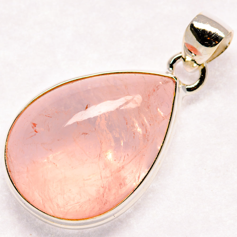 Rose Quartz Pendants handcrafted by Ana Silver Co - PD20743 - Photo 2