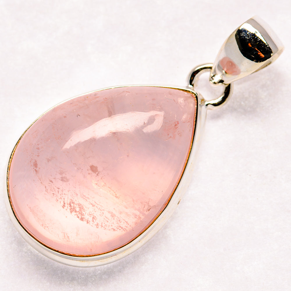 Rose Quartz Pendants handcrafted by Ana Silver Co - PD20744