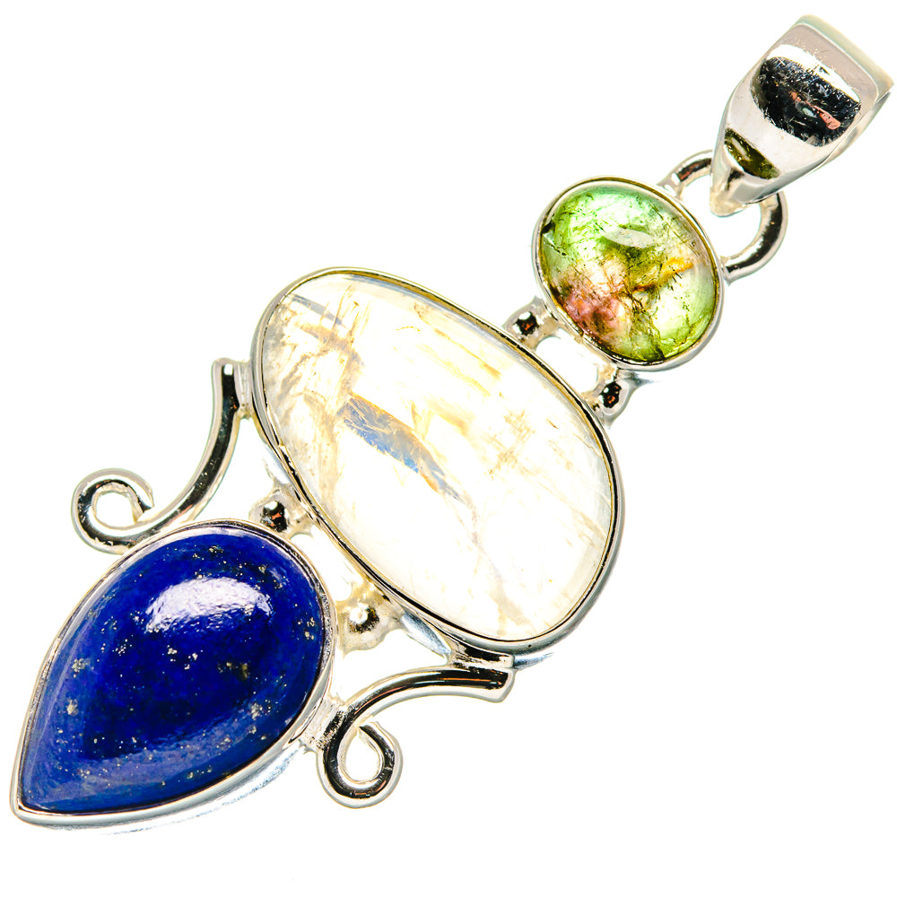 Rainbow Moonstone Pendants handcrafted by Ana Silver Co - PD20771