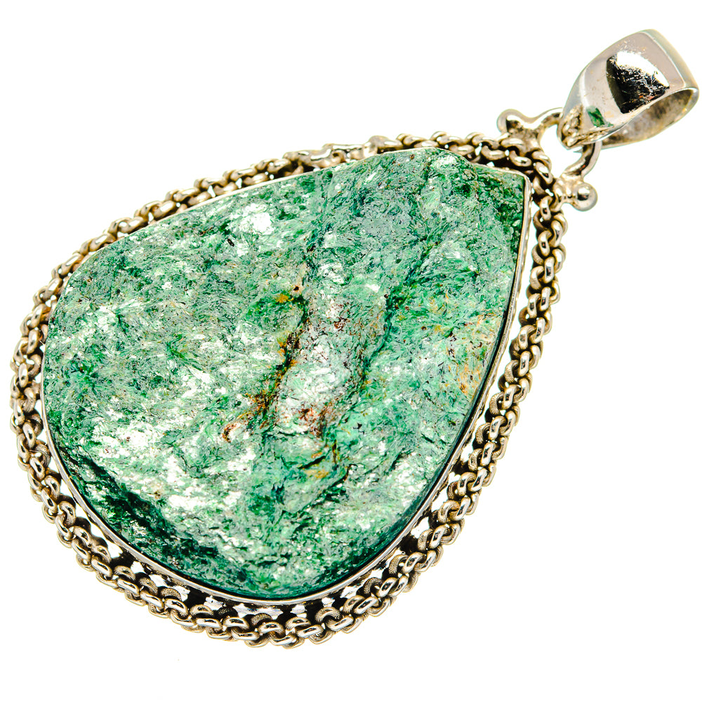 Green Fuchsite Pendants handcrafted by Ana Silver Co - PD20780