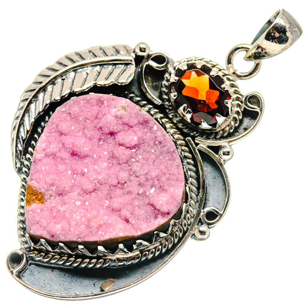 Cobalto Calcite Druzy Pendants handcrafted by Ana Silver Co - PD20781