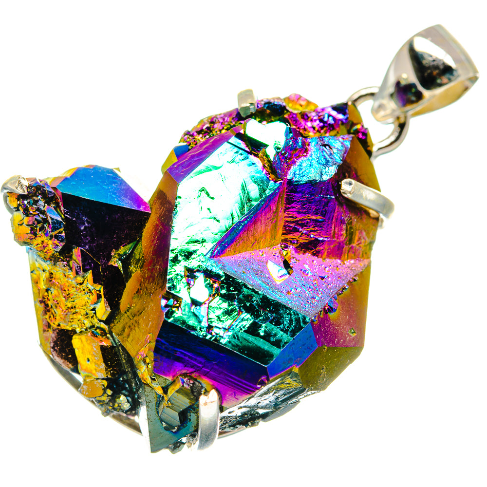 Titanium Sunshine Druzy Pendants handcrafted by Ana Silver Co - PD20782