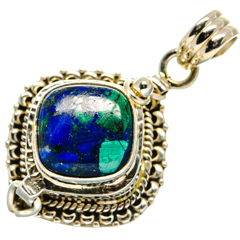 Malachite In Chrysocolla Pendants handcrafted by Ana Silver Co - PD20798